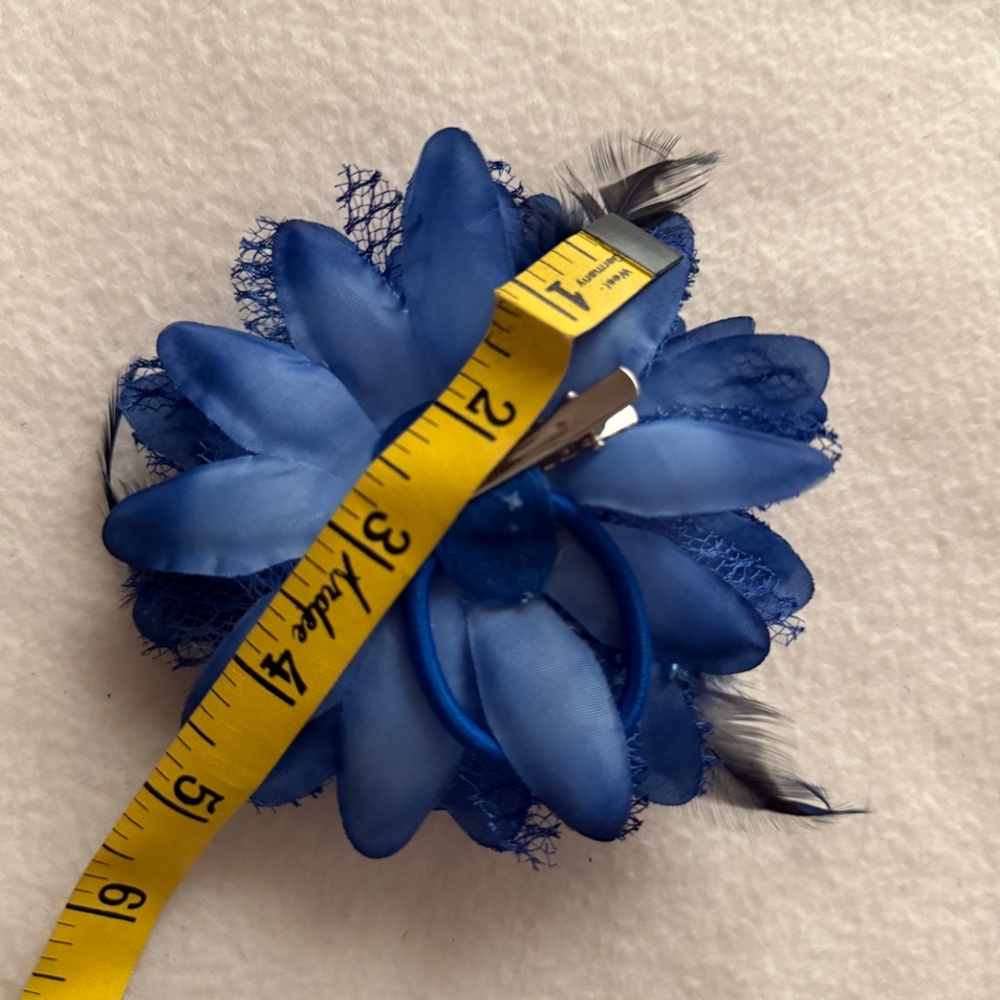 Convertible Silk Flower Accessory, Silk, Net & Feathers - Picture 2 of 2